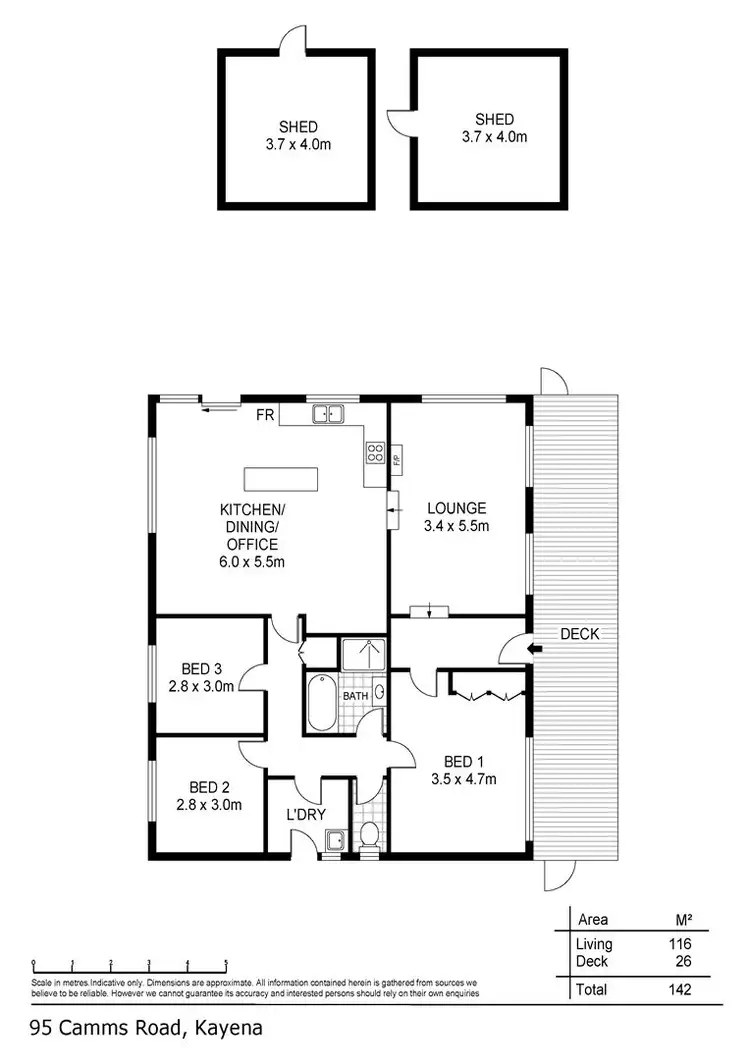 Floorplan of Homely house listing, 95 Camms Road, Kayena TAS 7270