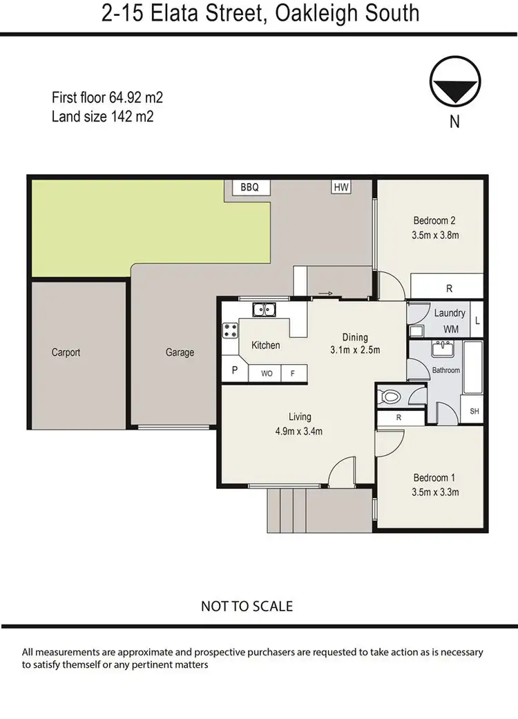 Floorplan of Homely unit listing, 2/15 Elata Street, Oakleigh South VIC 3167