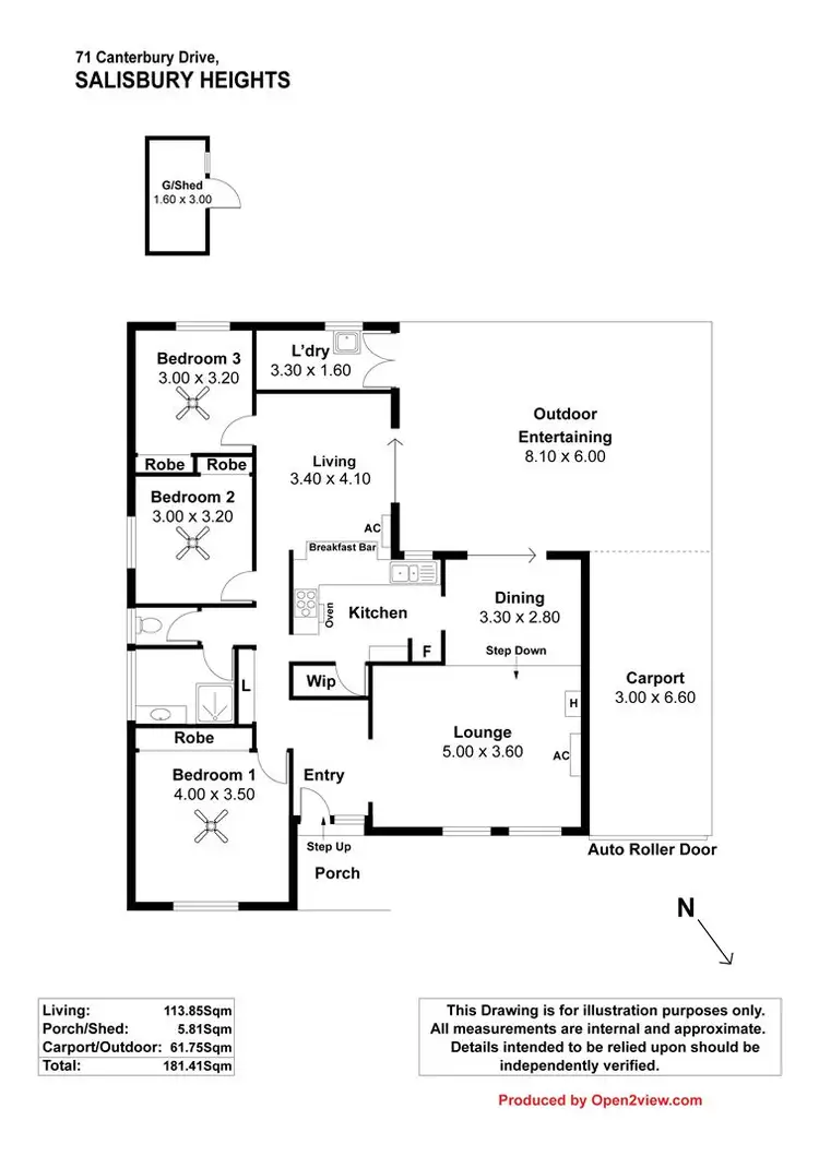 Floorplan of Homely house listing, 71 Canterbury Drive, Salisbury Heights SA 5109