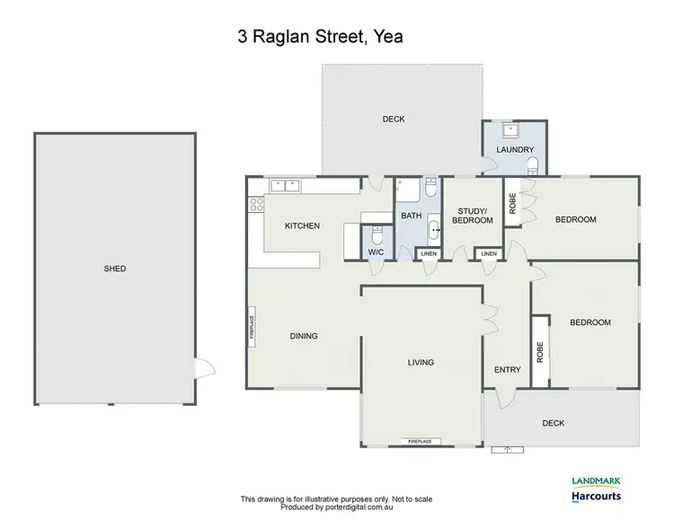 Floorplan of Homely house listing, 3 Raglan Street, Yea VIC 3717