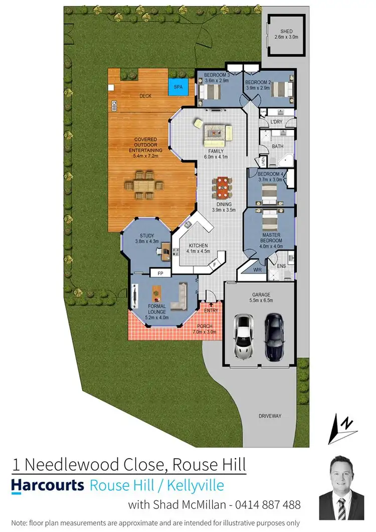 Floorplan of Homely house listing, 1 Needlewood Close, Rouse Hill NSW 2155