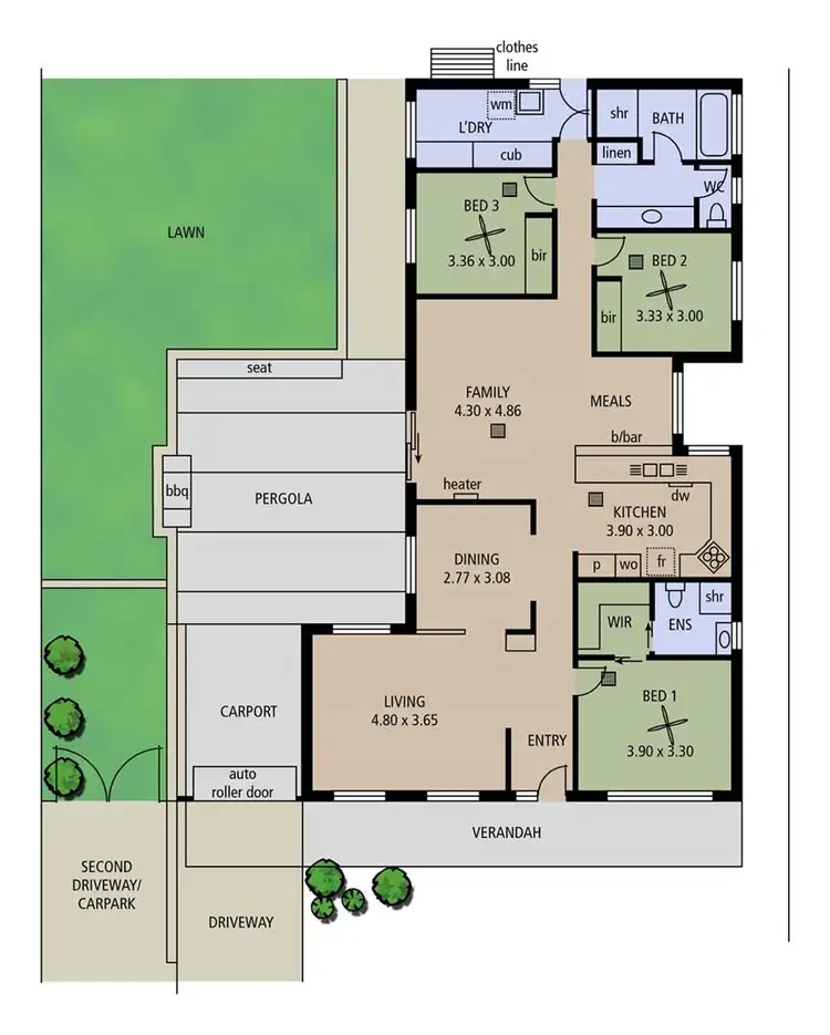 Floorplan of Homely house listing, 14 Mandalay Drive, Happy Valley SA 5159