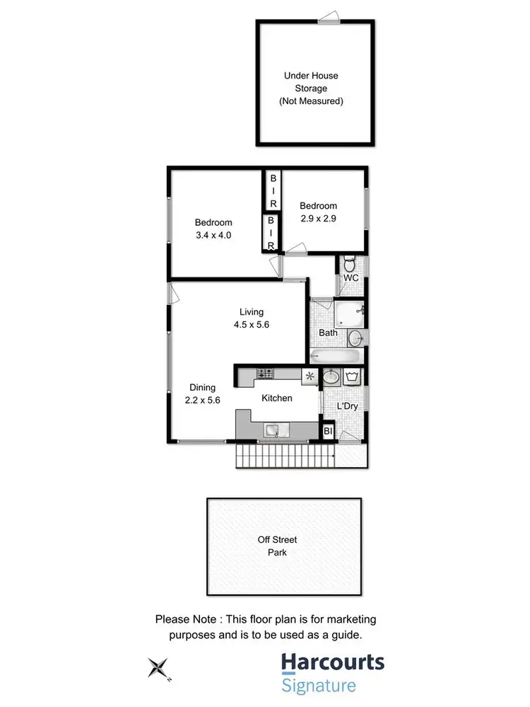 Floorplan of Homely unit listing, 2/4 Bosco Drive, Glenorchy TAS 7010