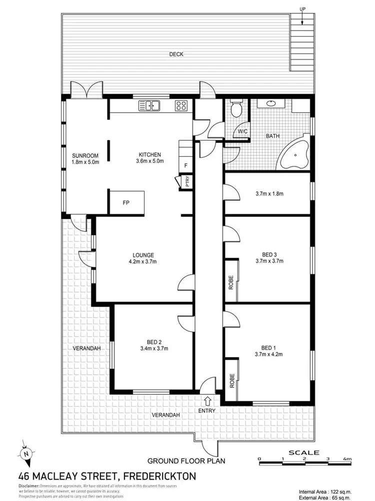 Floorplan of Homely house listing, 46 Macleay Street, Frederickton NSW 2440
