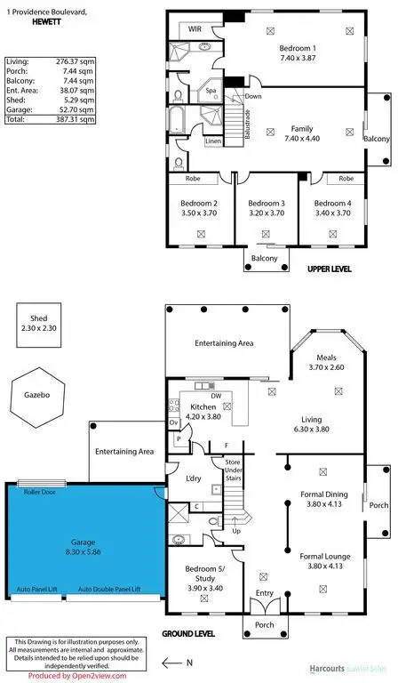 Floorplan of Homely house listing, 1 Providence Boulevard, Hewett SA 5118
