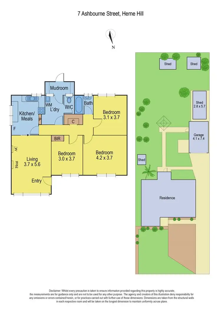 Floorplan of Homely house listing, 7 Ashbourne Street, Herne Hill VIC 3218