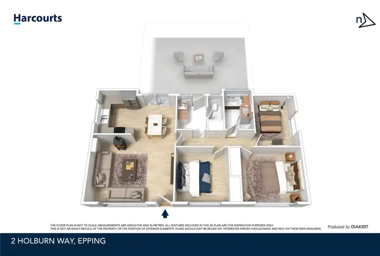 Floorplan of Homely house listing, 2 Holburn Way, Epping VIC 3076
