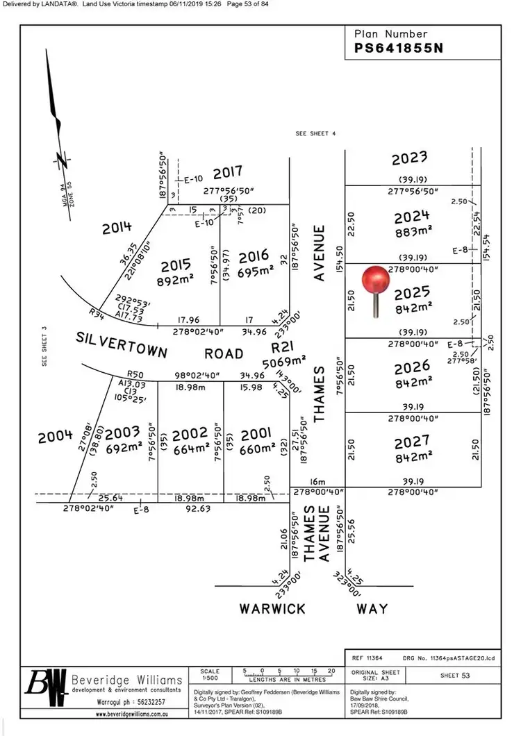 Floorplan of Homely land listing, 21 Thames Avenue, Drouin VIC 3818