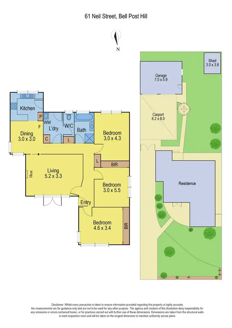 Floorplan of Homely house listing, 61 Neil Street, Bell Post Hill VIC 3215