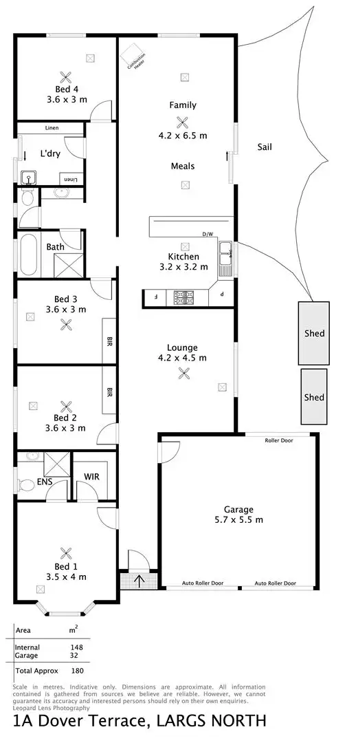 Floorplan of Homely house listing, 1a Dover Terrace, Largs North SA 5016