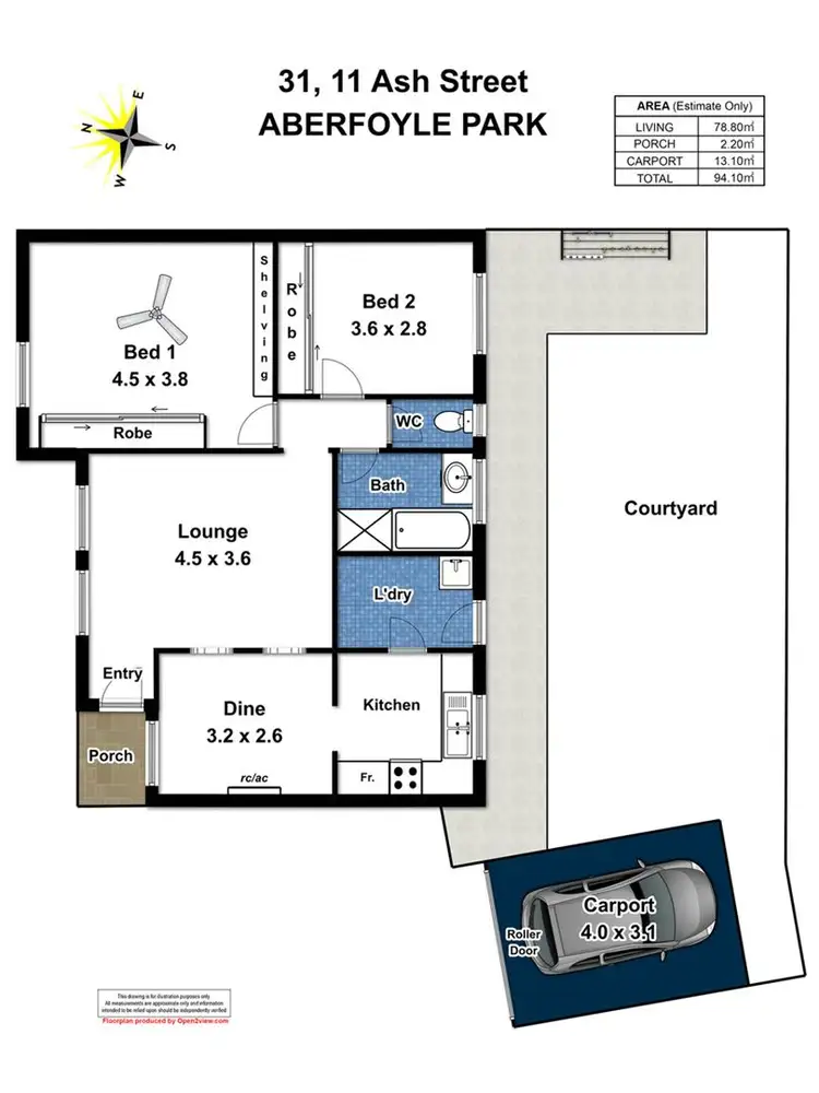 Floorplan of Homely unit listing, 31/11 Ash Street, Aberfoyle Park SA 5159