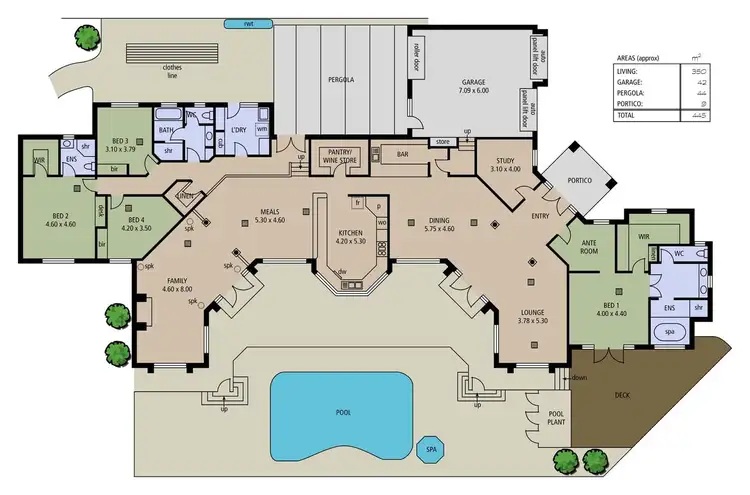 Floorplan of Homely house listing, 10 Treetop Rise, Chandlers Hill SA 5159