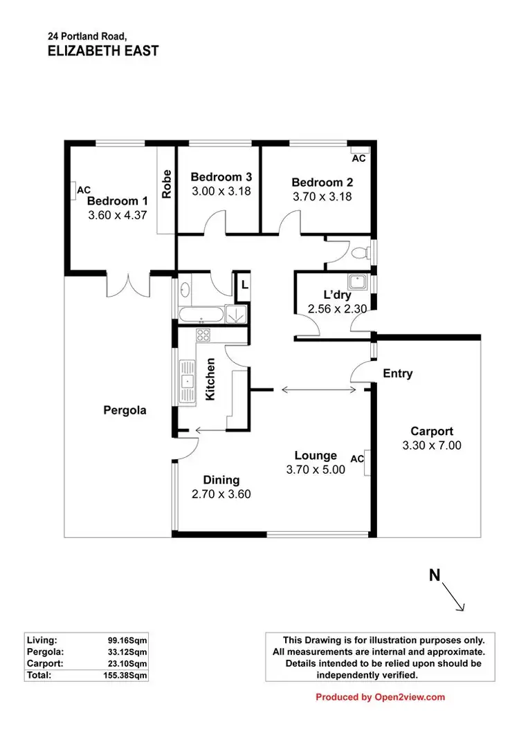 Floorplan of Homely house listing, 24 Portland Road, Elizabeth East SA 5112