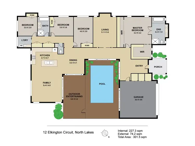 Floorplan of Homely house listing, 12 Elkington Circuit, North Lakes QLD 4509