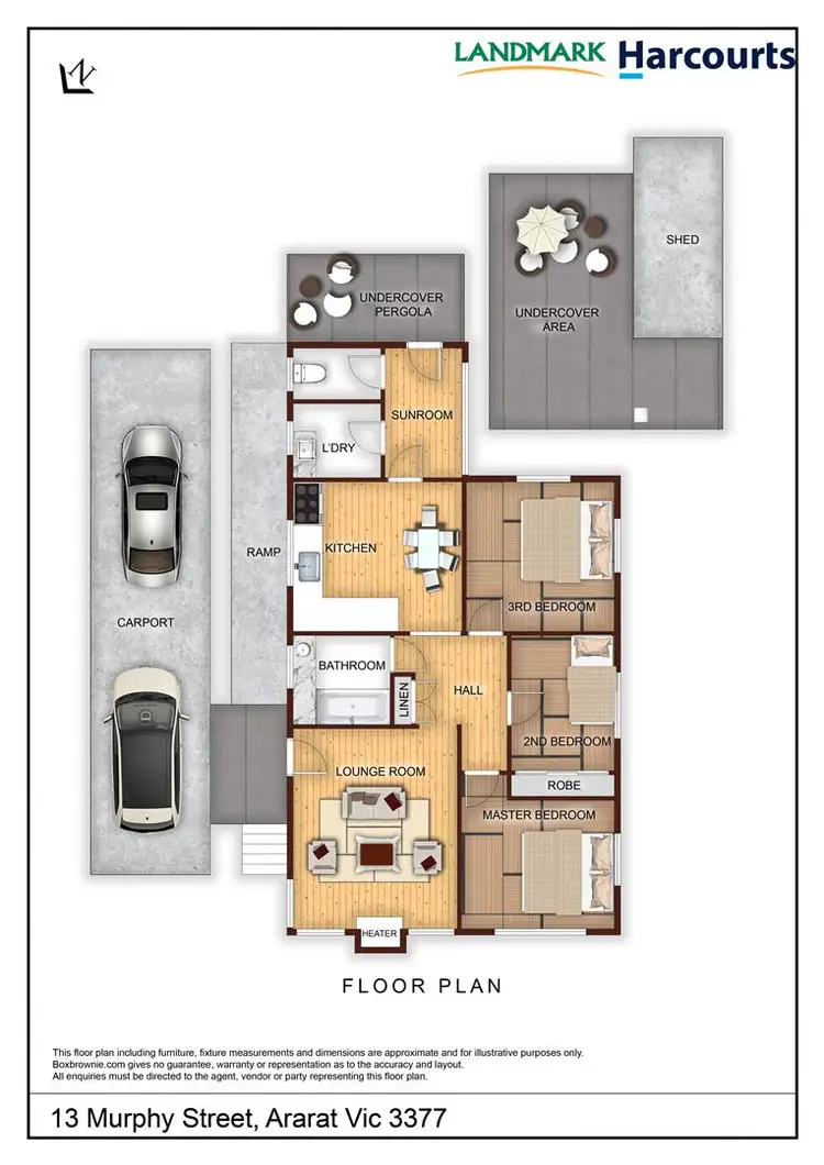 Floorplan of Homely house listing, 13 Murphy Street, Ararat VIC 3377