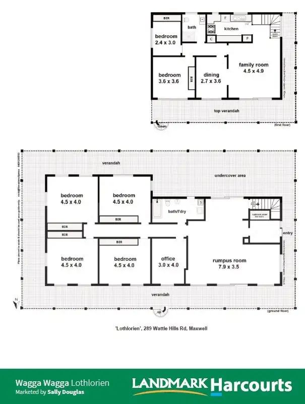 Floorplan of Homely rural property listing, Lothlorien/289 Wattle Hills Road, Maxwell via, Wagga Wagga NSW 2650
