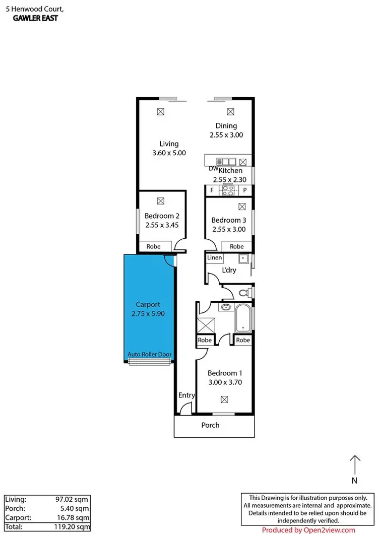 Floorplan of Homely house listing, 5 Henwood Court, Gawler East SA 5118