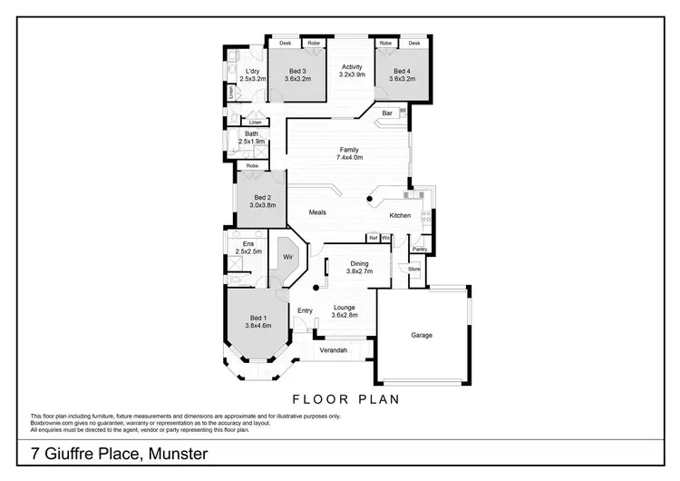 Floorplan of Homely house listing, 7 Giuffre Place, Munster WA 6166
