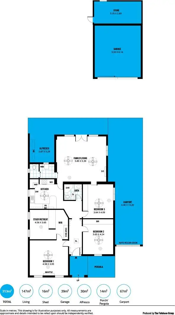 Floorplan of Homely house listing, 32 Kyeema Avenue, Cumberland Park SA 5041