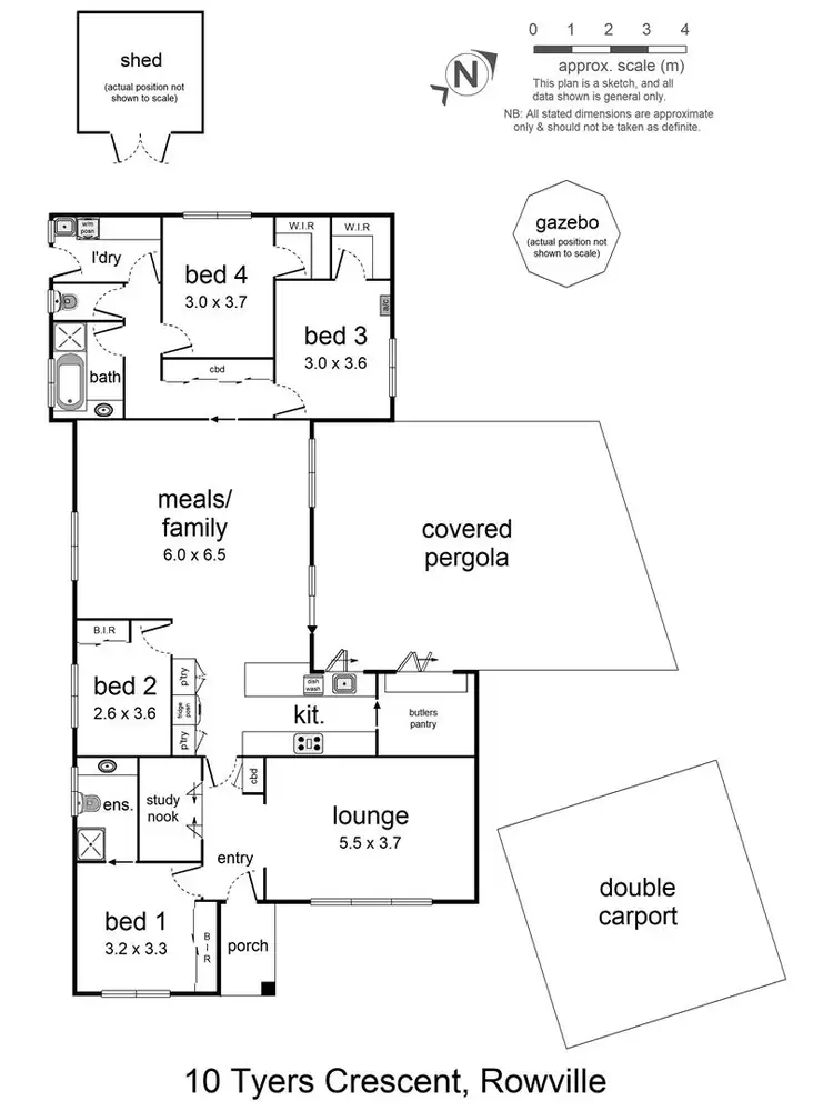 Floorplan of Homely house listing, 10 Tyers Crescent, Rowville VIC 3178