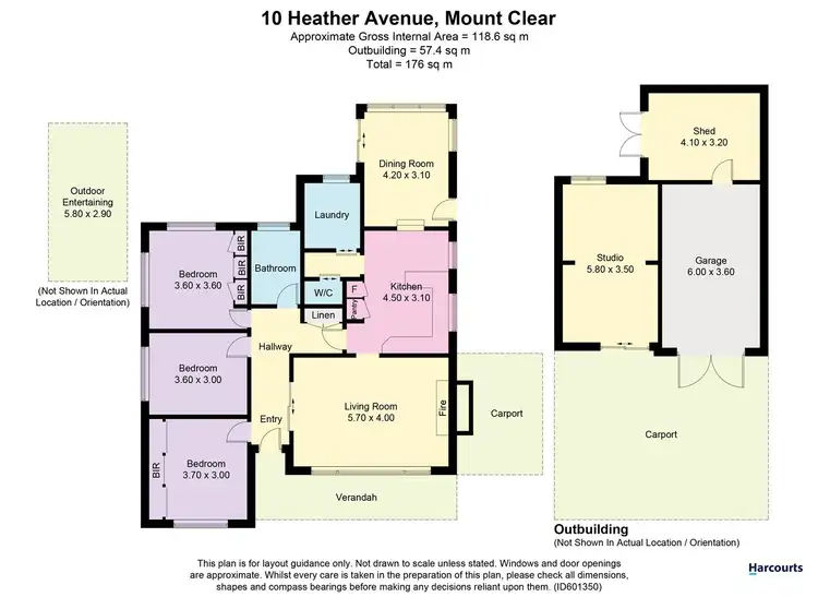 Floorplan of Homely house listing, 10 Heather Avenue, Mount Clear VIC 3350