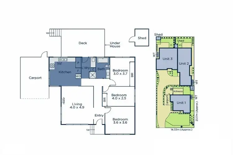 Floorplan of Homely unit listing, 1/26 Ross Street, Ferntree Gully VIC 3156