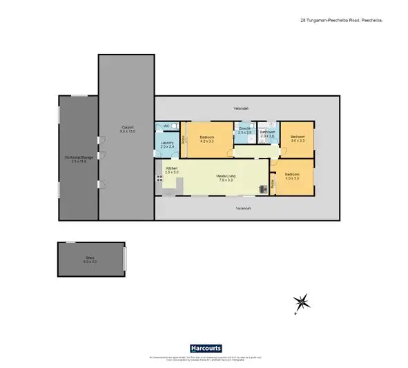Floorplan of Homely house listing, 28 Tungamah- Peechelba Road, Peechelba VIC 3678