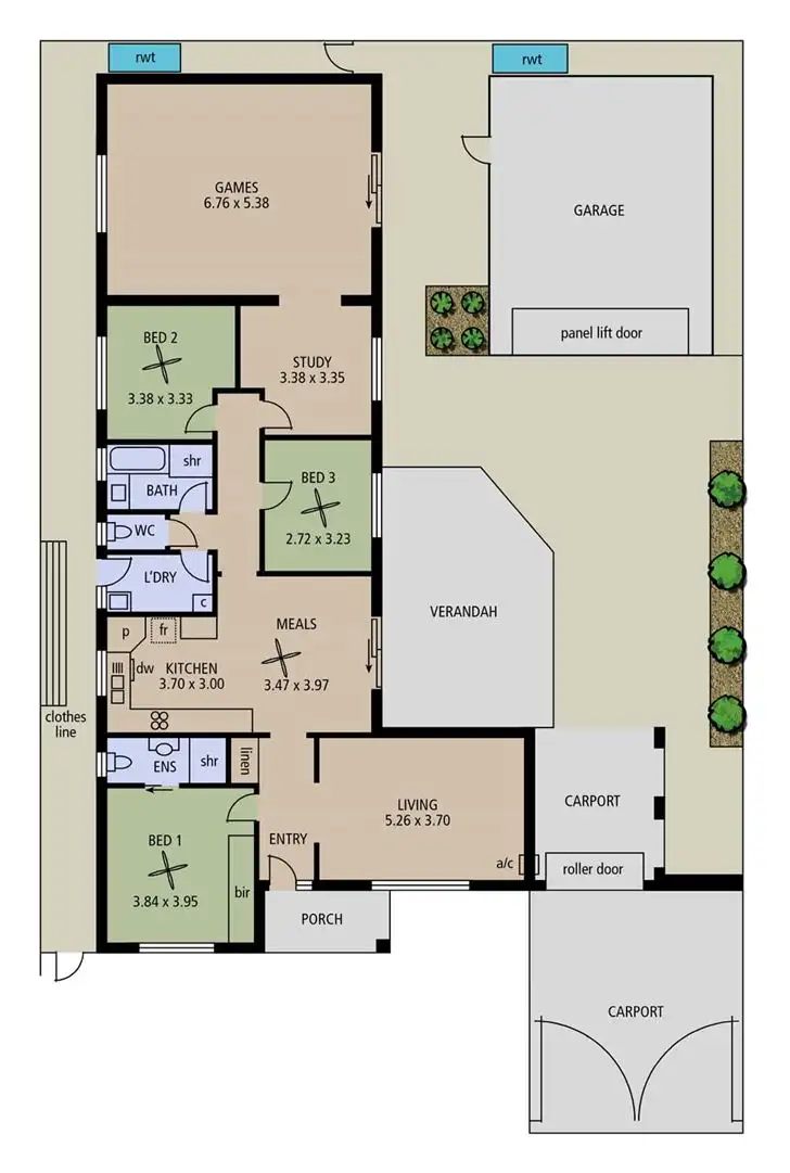 Floorplan of Homely house listing, 3 Clarice Avenue, Seaton SA 5023
