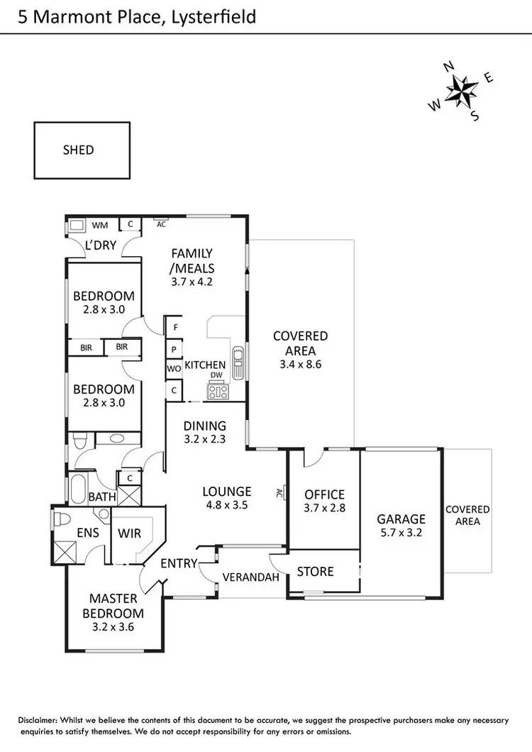 Floorplan of Homely house listing, 5 Marmont Place, Lysterfield VIC 3156
