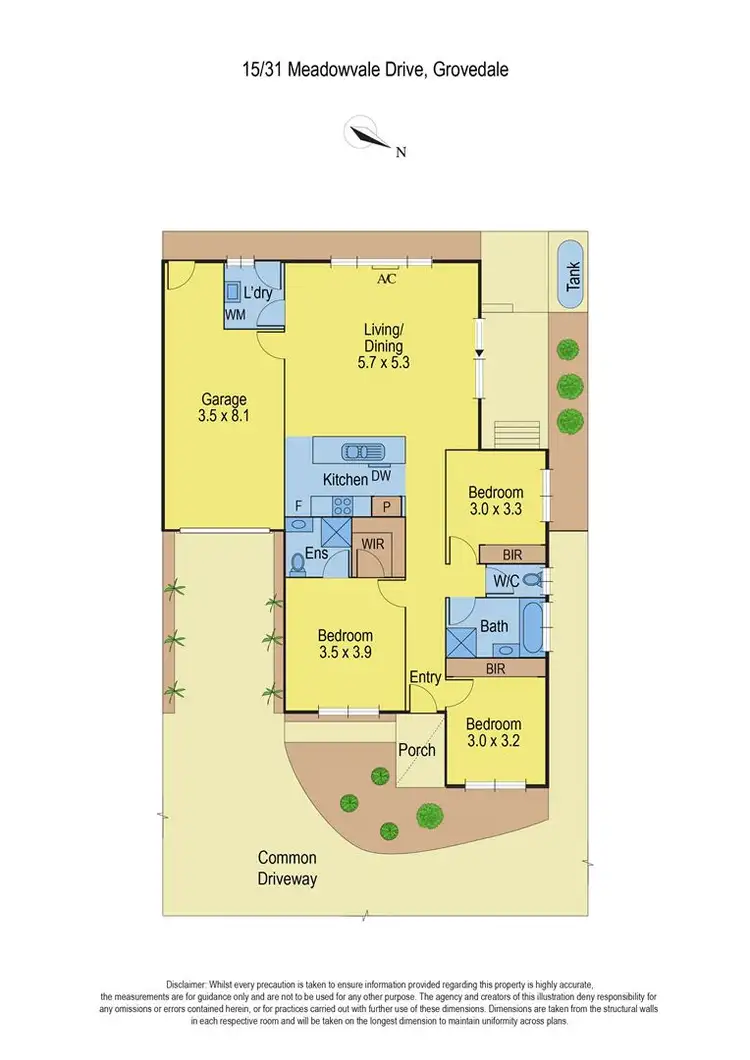 Floorplan of Homely unit listing, 15/31 Meadowvale Drive, Grovedale VIC 3216