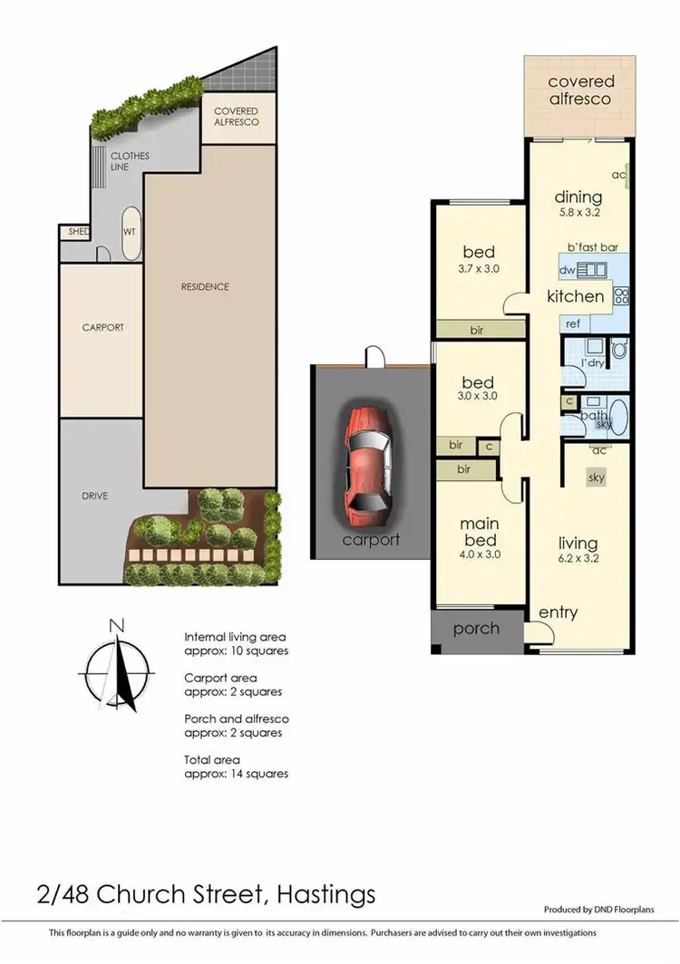 Floorplan of Homely unit listing, 2/48 Church Street, Hastings VIC 3915