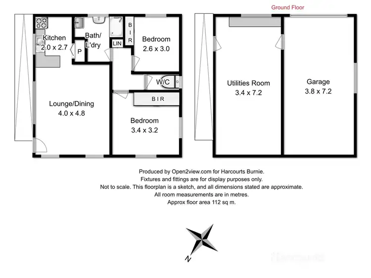 Floorplan of Homely villa listing, 2/70 Moody Street, Burnie TAS 7320