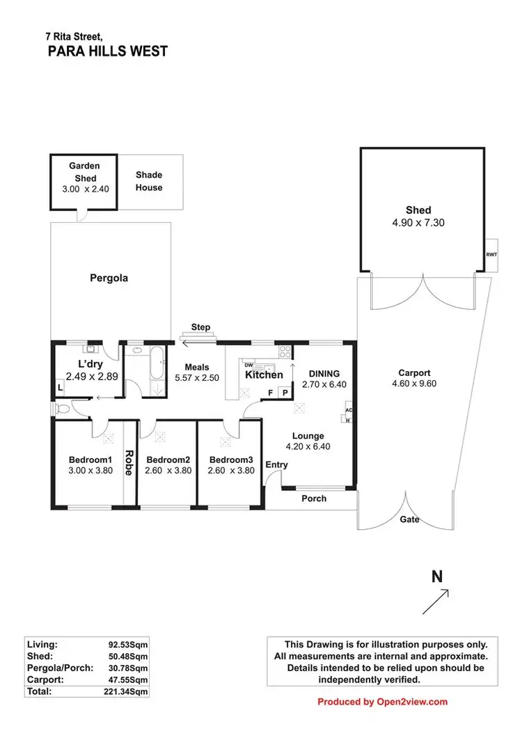 Floorplan of Homely house listing, 7 Rita Street, Para Hills West SA 5096