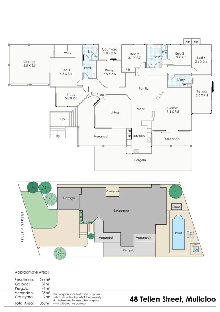 Floorplan of Homely house listing, 48 Tellen Street, Mullaloo WA 6027