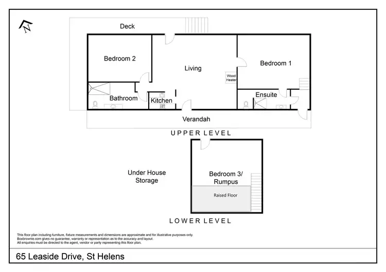 Floorplan of Homely house listing, 65 Leaside Drive, St Helens TAS 7216