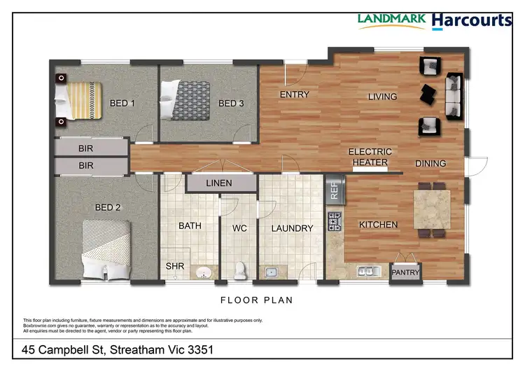 Floorplan of Homely house listing, 45 Campbell Street, Streatham VIC 3351