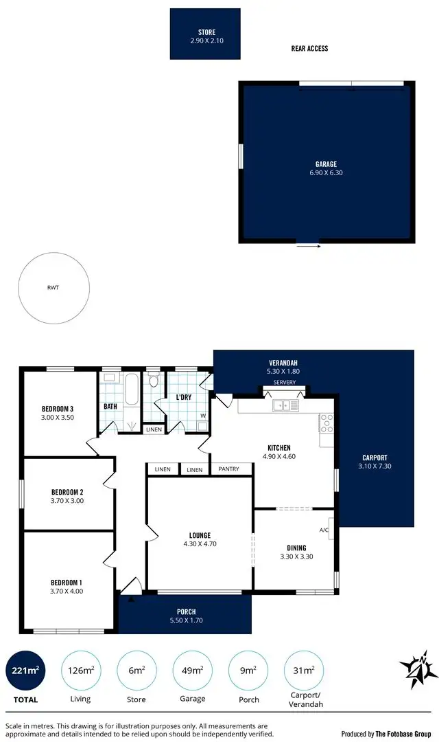 Floorplan of Homely house listing, 3 Heggerton Street, Mccracken SA 5211