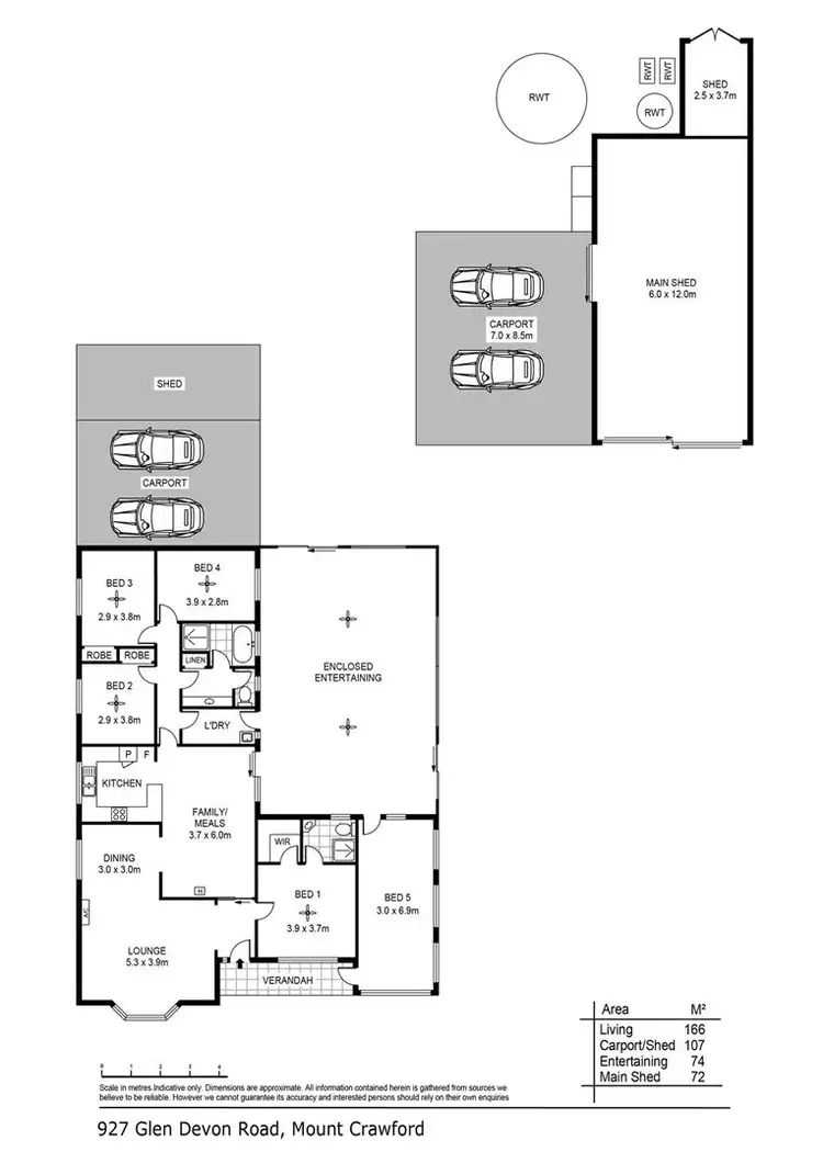 Floorplan of Homely house listing, 927 Glen Devon Road, Mount Crawford SA 5351