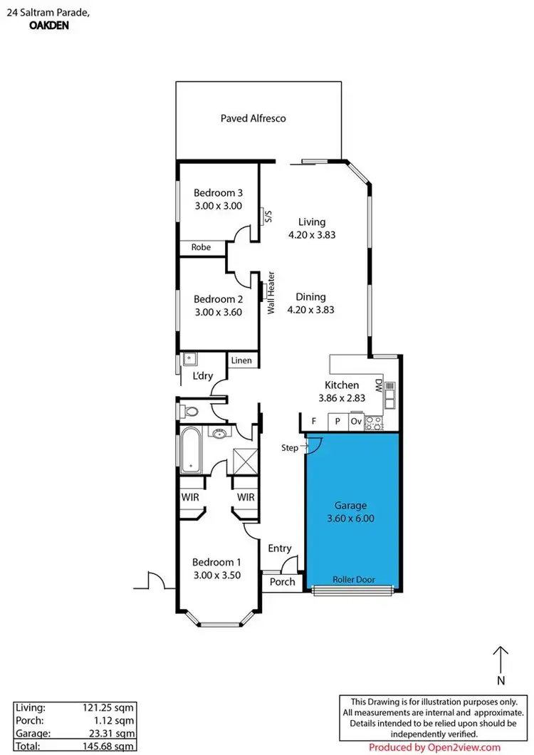 Floorplan of Homely house listing, 24 Saltram Parade, Oakden SA 5086