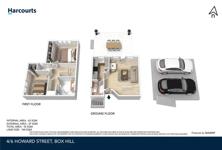 Floorplan of Homely townhouse listing, 4/6 Howard Street, Box Hill VIC 3128