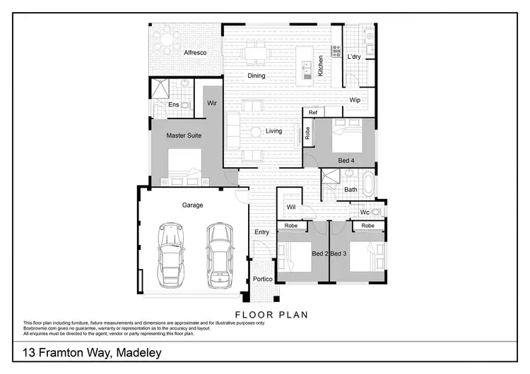 Floorplan of Homely house listing, 13 Framton Way, Madeley WA 6065