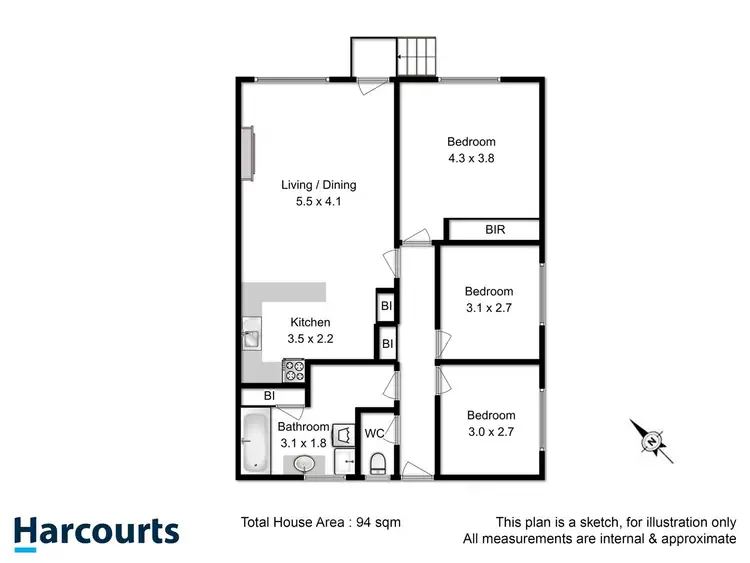 Floorplan of Homely unit listing, 1/12 Tilyard Street, Montrose TAS 7010