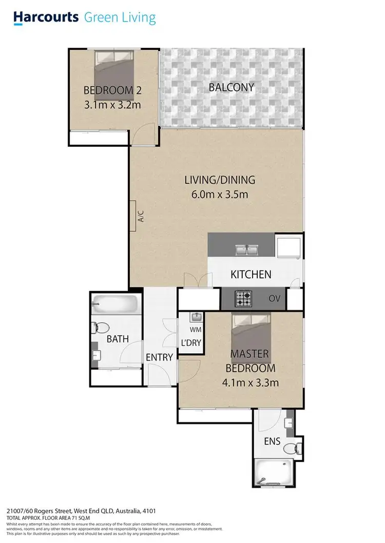 Floorplan of Homely apartment listing, 21007/60 Rogers Street, West End QLD 4101