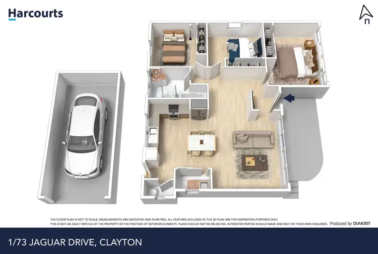 Floorplan of Homely unit listing, 1/73 Jaguar Drive, Clayton VIC 3168