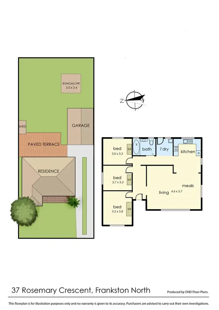 Floorplan of Homely house listing, 37 Rosemary Crescent, Frankston North VIC 3200