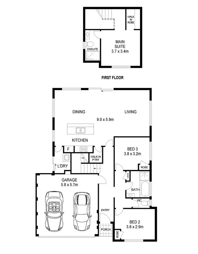 Floorplan of Homely house listing, 21A Loris Way, Kardinya WA 6163