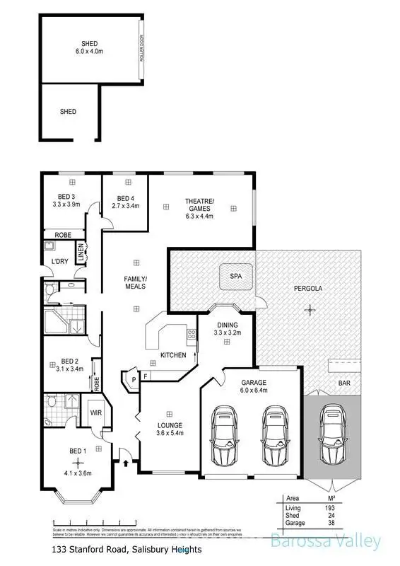 Floorplan of Homely house listing, 133 Stanford road, Salisbury Heights SA 5109