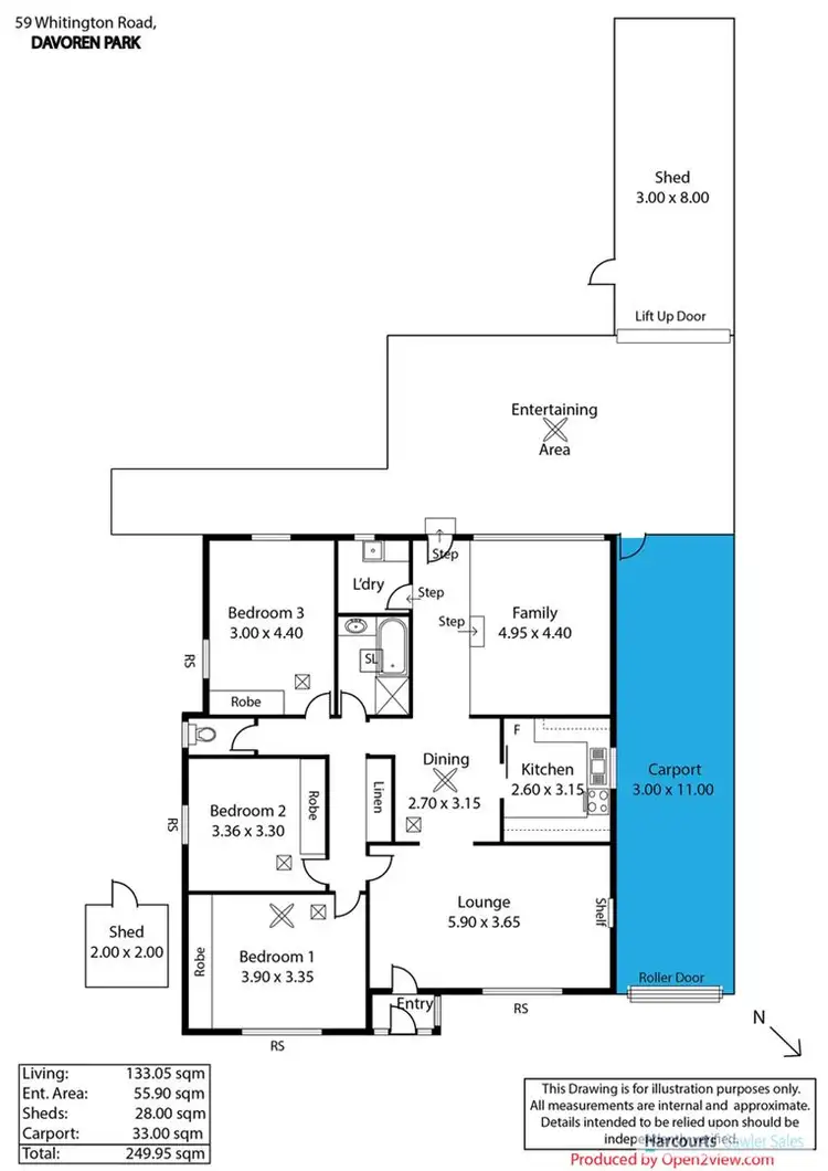 Floorplan of Homely house listing, 59 Whitington Road, Davoren Park SA 5113