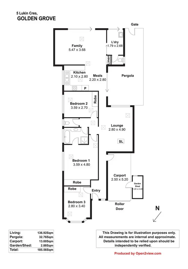 Floorplan of Homely villa listing, 5 Lukin Crescent, Golden Grove SA 5125