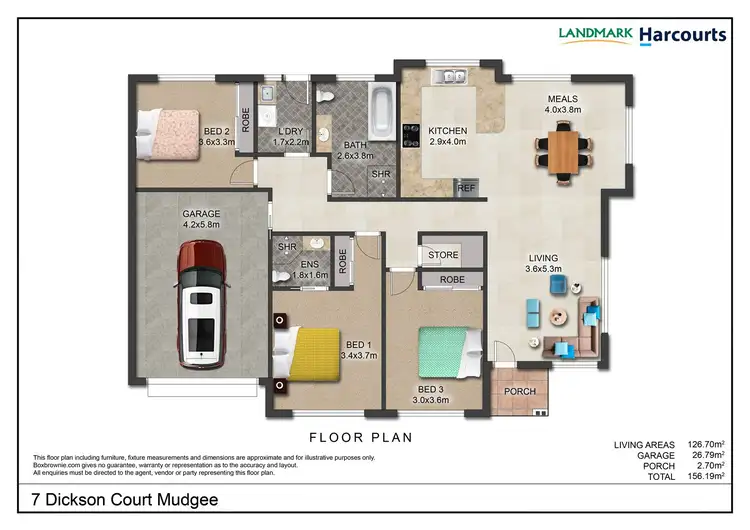 Floorplan of Homely house listing, 7 Dickson Court, Mudgee NSW 2850